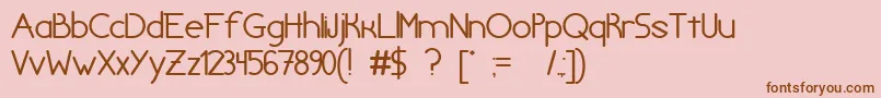 chivilcoyana beta v1 2 Font – Brown Fonts on Pink Background