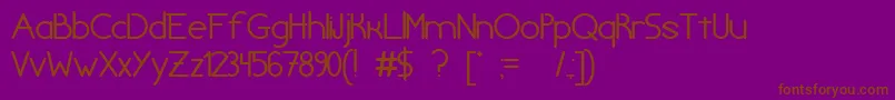 chivilcoyana beta v1 2 Font – Brown Fonts on Purple Background