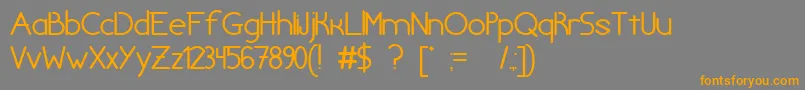 chivilcoyana beta v1 2 Font – Orange Fonts on Gray Background