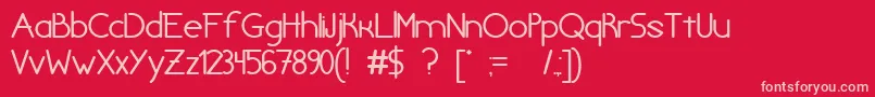 chivilcoyana beta v1 2 Font – Pink Fonts on Red Background