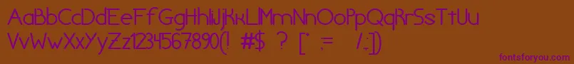 chivilcoyana beta v1 2 Font – Purple Fonts on Brown Background