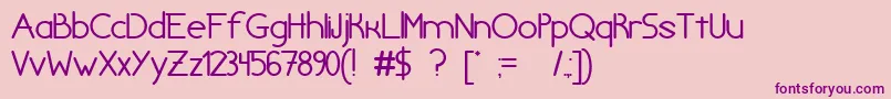 chivilcoyana beta v1 2 Font – Purple Fonts on Pink Background