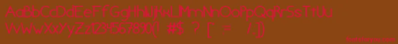 フォントchivilcoyana beta v1 2 – 赤い文字が茶色の背景にあります。
