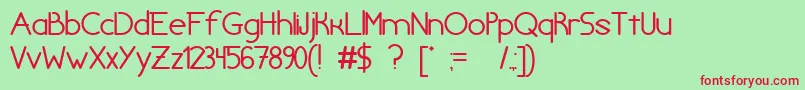 chivilcoyana beta v1 2 Font – Red Fonts on Green Background
