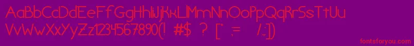 フォントchivilcoyana beta v1 2 – 紫の背景に赤い文字