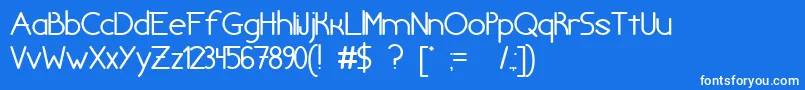 chivilcoyana beta v1 2 Font – White Fonts on Blue Background