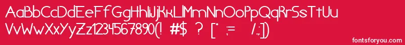 chivilcoyana beta v1 2 Font – White Fonts on Red Background