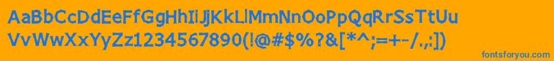 CHIZZ    Font – Blue Fonts on Orange Background
