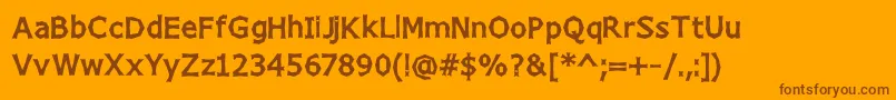 CHIZZ    Font – Brown Fonts on Orange Background
