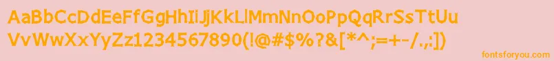 CHIZZ    Font – Orange Fonts on Pink Background