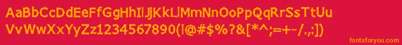 CHIZZ    Font – Orange Fonts on Red Background
