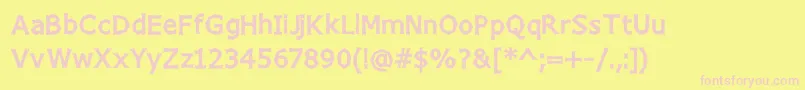 CHIZZ    Font – Pink Fonts on Yellow Background