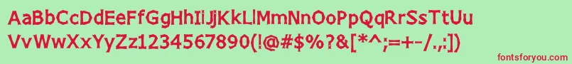 CHIZZ    Font – Red Fonts on Green Background