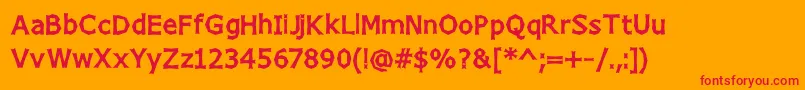 CHIZZ    Font – Red Fonts on Orange Background