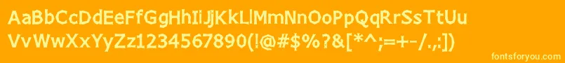 CHIZZ    Font – Yellow Fonts on Orange Background