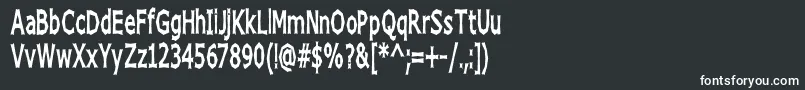 Шрифт CHIZZH   – белые шрифты на чёрном фоне