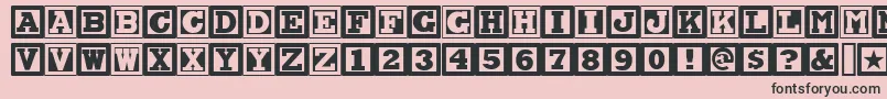Шрифт CHOCAN   – чёрные шрифты на розовом фоне