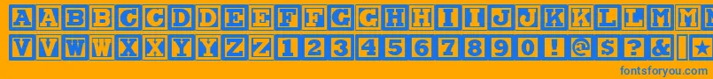 CHOCAN   Font – Blue Fonts on Orange Background