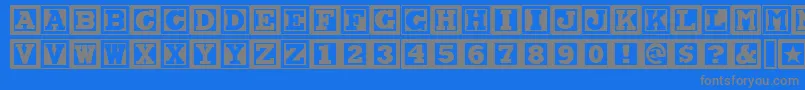 Шрифт CHOCAN   – серые шрифты на синем фоне