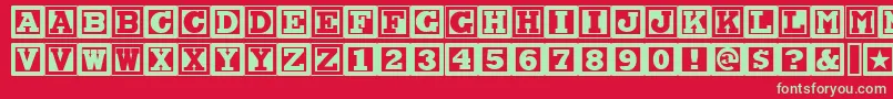 CHOCAN   Font – Green Fonts on Red Background