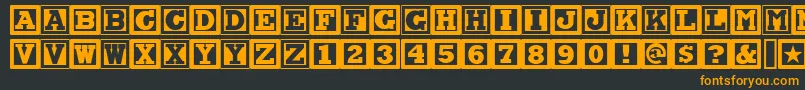 CHOCAN   Font – Orange Fonts on Black Background