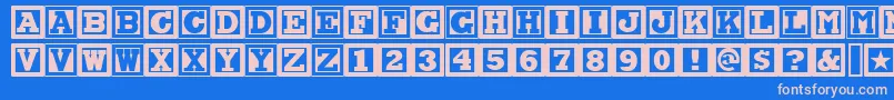 Шрифт CHOCAN   – розовые шрифты на синем фоне