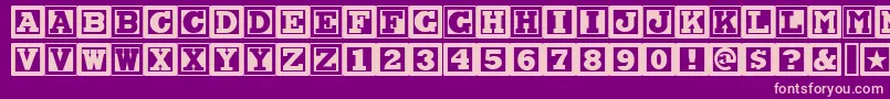 Шрифт CHOCAN   – розовые шрифты на фиолетовом фоне