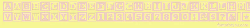 Шрифт CHOCAN   – розовые шрифты на жёлтом фоне