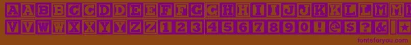 Шрифт CHOCAN   – фиолетовые шрифты на коричневом фоне
