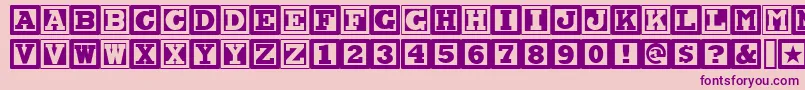 フォントCHOCAN   – ピンクの背景に紫のフォント