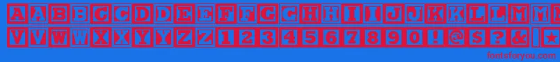 Шрифт CHOCAN   – красные шрифты на синем фоне