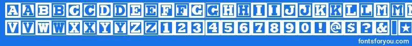 Шрифт CHOCAN   – белые шрифты на синем фоне