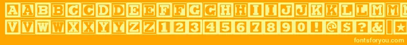CHOCAN   Font – Yellow Fonts on Orange Background