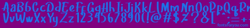 Choco  Chips   Font – Blue Fonts on Purple Background