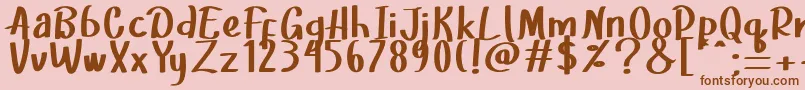 Choco  Chips   Font – Brown Fonts on Pink Background