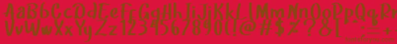 Choco  Chips   Font – Brown Fonts on Red Background