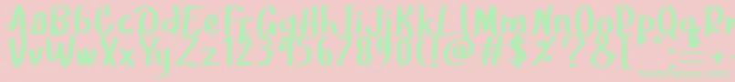 Choco  Chips   Font – Green Fonts on Pink Background