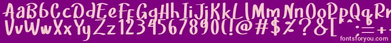 Choco  Chips   Font – Pink Fonts on Purple Background