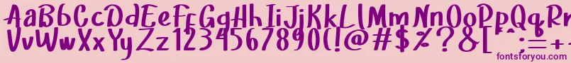 Choco  Chips   Font – Purple Fonts on Pink Background