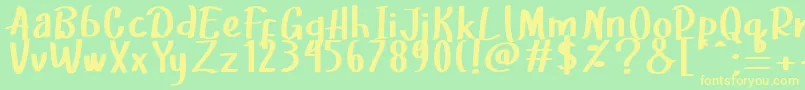 Choco  Chips   Font – Yellow Fonts on Green Background