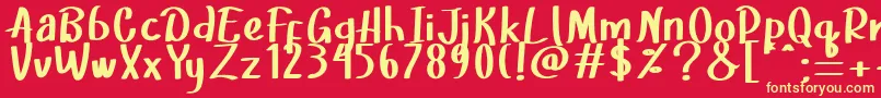 Choco  Chips   Font – Yellow Fonts on Red Background