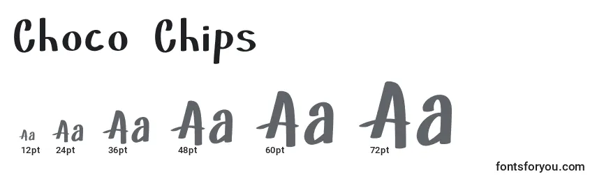 Choco  Chips   Font Sizes