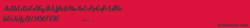 Chocolate Flavor Font – Black Fonts on Red Background