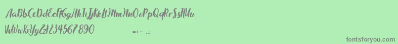 Chocolate Flavor Font – Gray Fonts on Green Background