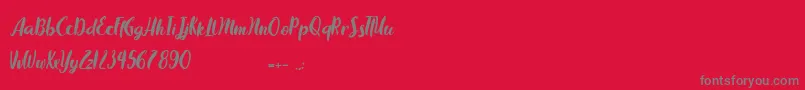 Chocolate Flavor Font – Gray Fonts on Red Background