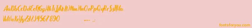 Chocolate Flavor Font – Orange Fonts on Pink Background