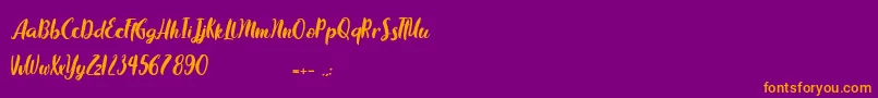 Chocolate Flavor Font – Orange Fonts on Purple Background