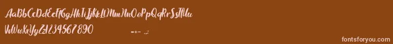 More about Chocolate Flavor Font Chocolate Flavor Font – Pink Fonts on Brown Background