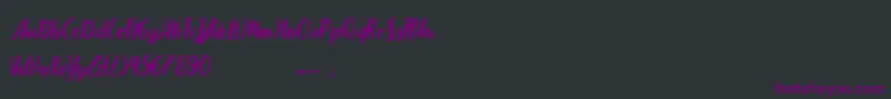 Chocolate Flavor Font – Purple Fonts on Black Background