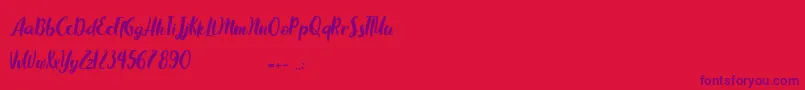 Chocolate Flavor Font – Purple Fonts on Red Background